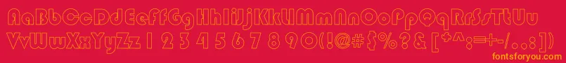 CircleBlackHollow Font – Orange Fonts on Red Background