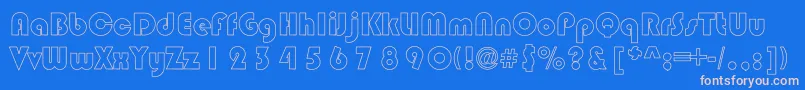 Шрифт CircleBlackHollow – розовые шрифты на синем фоне
