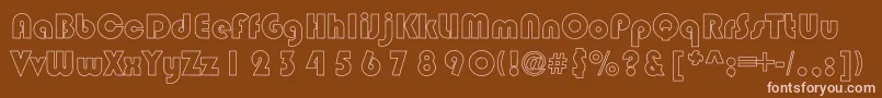 CircleBlackHollow Font – Pink Fonts on Brown Background