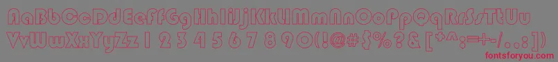 CircleBlackHollow Font – Red Fonts on Gray Background