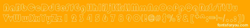 CircleBlackHollow Font – White Fonts on Orange Background