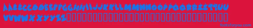 KrBirthdayLetters Font – Blue Fonts on Red Background