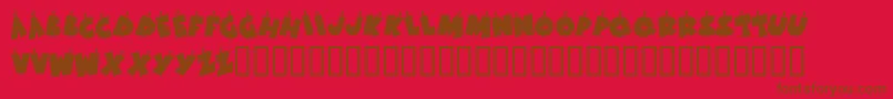KrBirthdayLetters Font – Brown Fonts on Red Background
