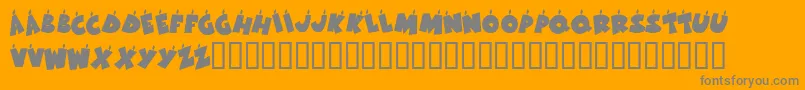 KrBirthdayLetters-Schriftart – Graue Schriften auf orangefarbenem Hintergrund