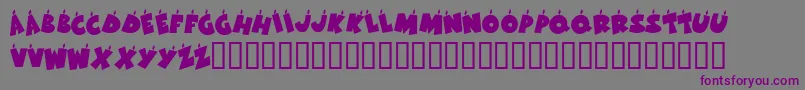 KrBirthdayLetters Font – Purple Fonts on Gray Background