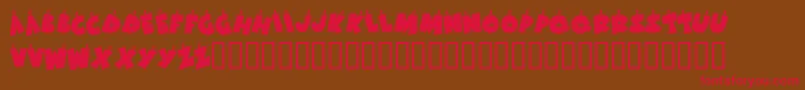KrBirthdayLetters Font – Red Fonts on Brown Background