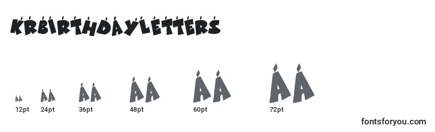 KrBirthdayLetters Font Sizes