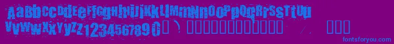 Punkassbitch Font – Blue Fonts on Purple Background