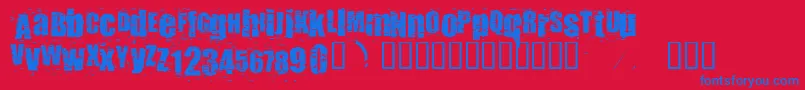 Punkassbitch Font – Blue Fonts on Red Background
