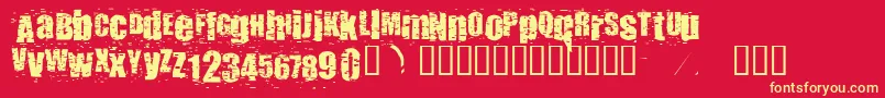 Punkassbitch Font – Yellow Fonts on Red Background