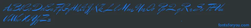 BluelminBenedict Font – Blue Fonts on Black Background