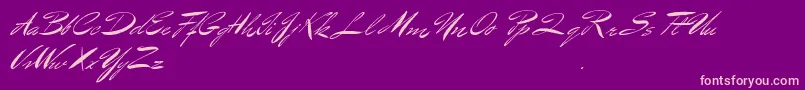 BluelminBenedict Font – Pink Fonts on Purple Background