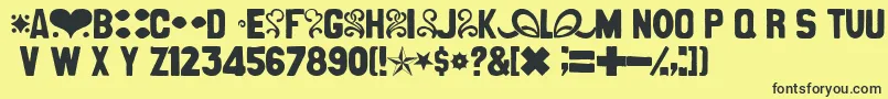 CancanDeBois Font – Black Fonts on Yellow Background