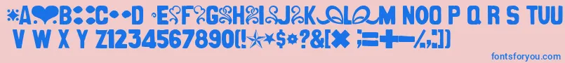 CancanDeBois Font – Blue Fonts on Pink Background