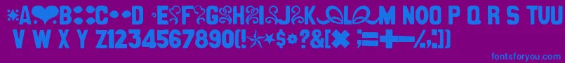 CancanDeBois Font – Blue Fonts on Purple Background