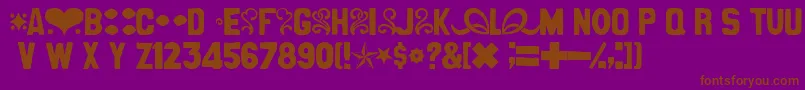 CancanDeBois-fontti – ruskeat fontit violetilla taustalla