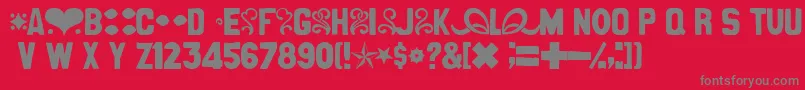 CancanDeBois Font – Gray Fonts on Red Background