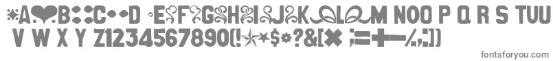 CancanDeBois-fontti – harmaat kirjasimet valkoisella taustalla