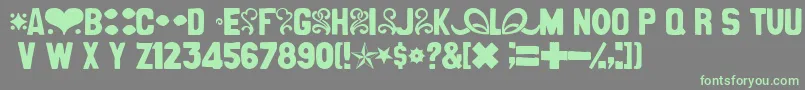 CancanDeBois-fontti – vihreät fontit harmaalla taustalla