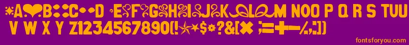Шрифт CancanDeBois – оранжевые шрифты на фиолетовом фоне