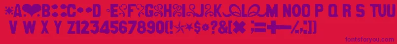 Шрифт CancanDeBois – фиолетовые шрифты на красном фоне