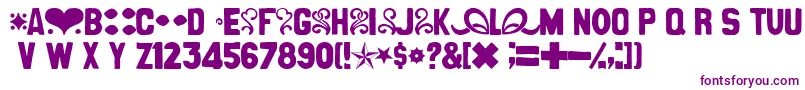 Шрифт CancanDeBois – фиолетовые шрифты на белом фоне