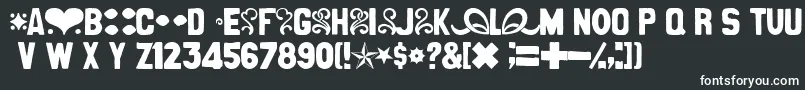 Шрифт CancanDeBois – белые шрифты на чёрном фоне