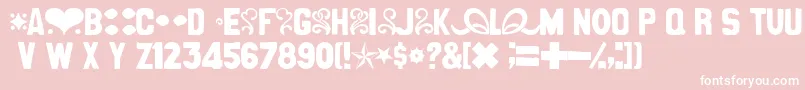 CancanDeBois Font – White Fonts on Pink Background