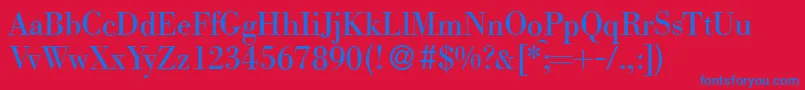 ModernbodoniRegular Font – Blue Fonts on Red Background