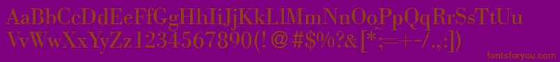 ModernbodoniRegular Font – Brown Fonts on Purple Background