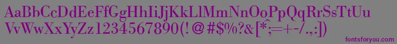 ModernbodoniRegular Font – Purple Fonts on Gray Background