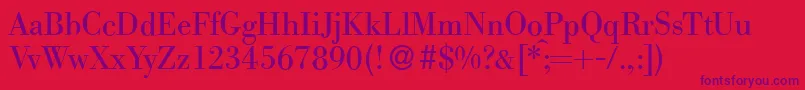 ModernbodoniRegular Font – Purple Fonts on Red Background