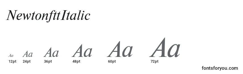 NewtonfttItalic Font Sizes