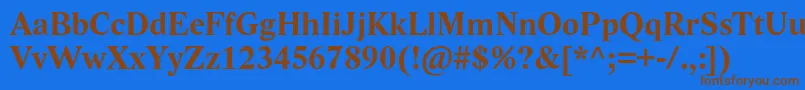 LidoStfBold Font – Brown Fonts on Blue Background