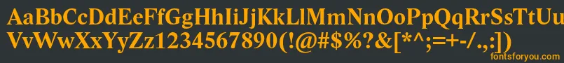 Шрифт LidoStfBold – оранжевые шрифты на чёрном фоне