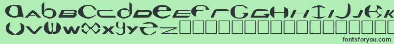 fuente Seaquest – Fuentes Negras Sobre Fondo Verde