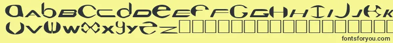 フォントSeaquest – 黒い文字の黄色い背景