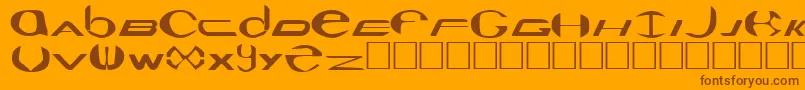 Seaquest Font – Brown Fonts on Orange Background
