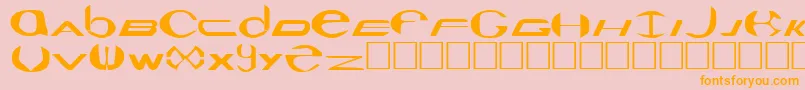 Seaquest Font – Orange Fonts on Pink Background