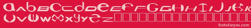 Fonte Seaquest – fontes rosa em um fundo vermelho