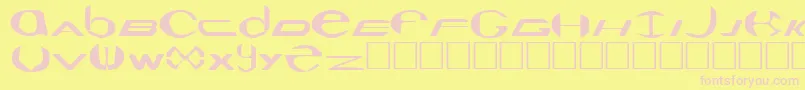 Seaquest Font – Pink Fonts on Yellow Background