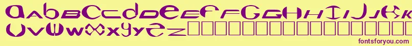Seaquest Font – Purple Fonts on Yellow Background