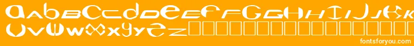 Seaquest Font – White Fonts on Orange Background