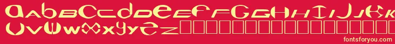 Seaquest Font – Yellow Fonts on Red Background