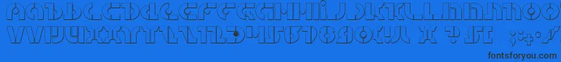 Czcionka Quest2s – czarne czcionki na niebieskim tle