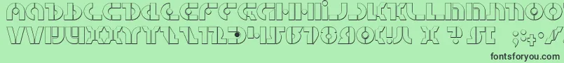 Quest2s-fontti – mustat fontit vihreällä taustalla