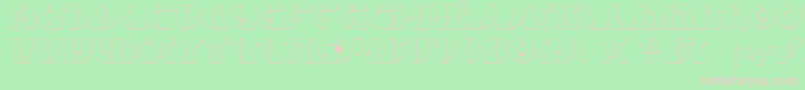 フォントQuest2s – 緑の背景にピンクのフォント