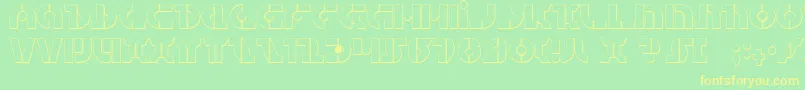 Czcionka Quest2s – żółte czcionki na zielonym tle