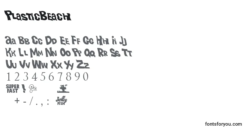 Шрифт PlasticBeach – алфавит, цифры, специальные символы