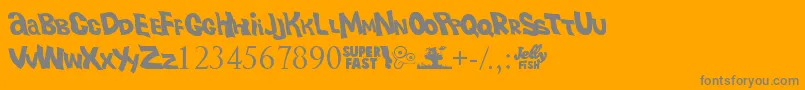 PlasticBeach Font – Gray Fonts on Orange Background